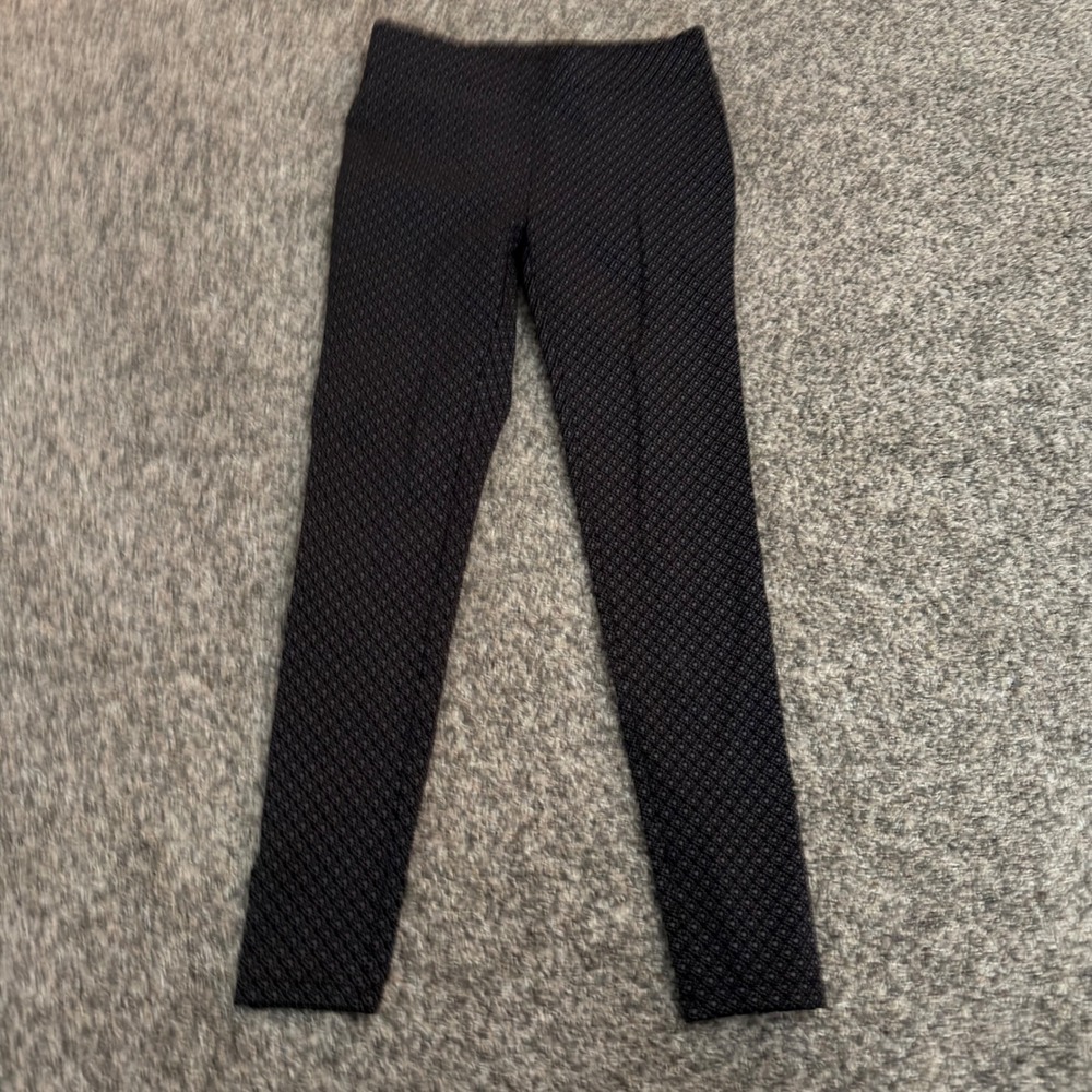 LOFT Womens Black White Geometric Diamond Print Skinny Ankle Pants Size S